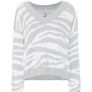 VARLEYCalvert zebra-striped sweater